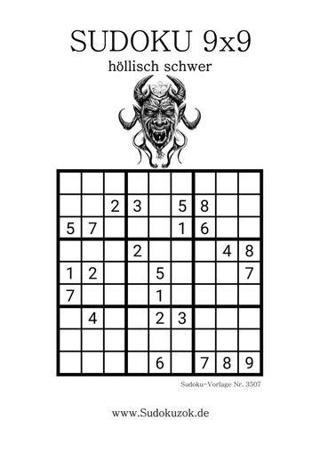 sehr schwere Teufel Sudoku